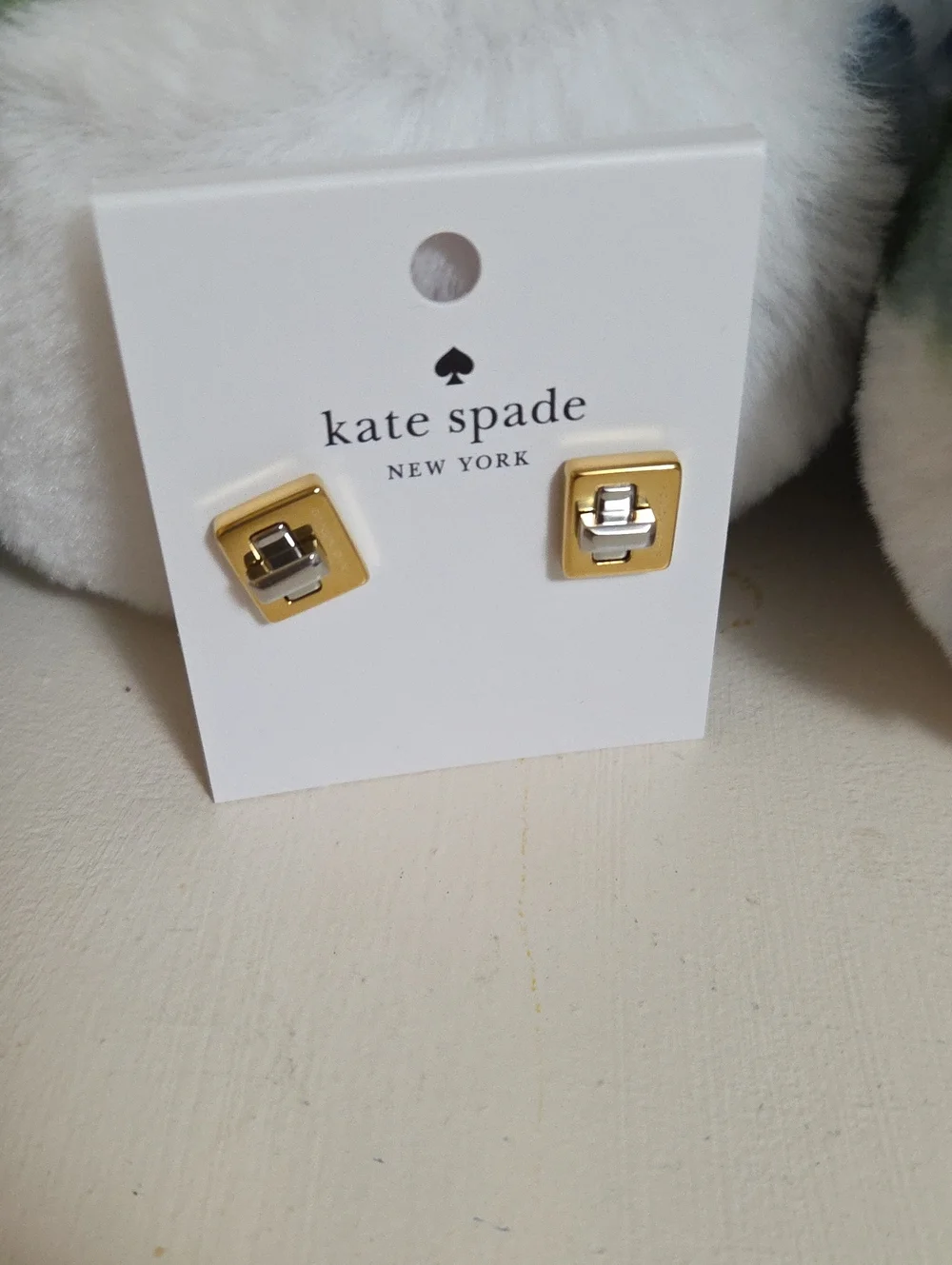 NWT Kate spade Gold and Silver Stud Earrings